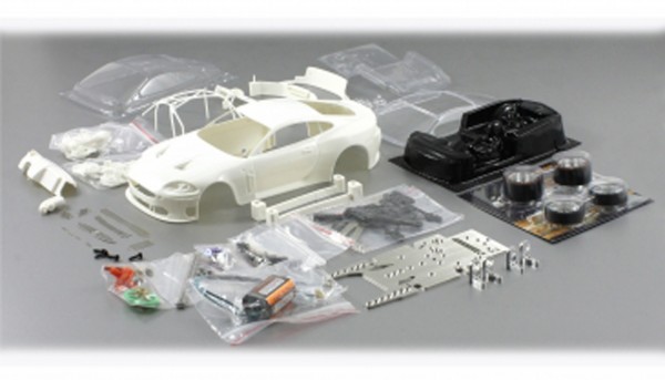 Slotcar 1:24 analog Bausatz SCALEAUTO Racing-RC2 Competition XKR GT2 White Kit