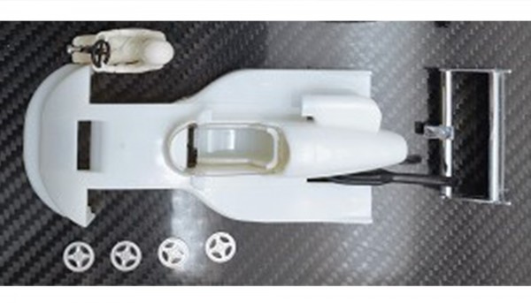 Karosseriebausatz 1:24 TTS weiß f.Slotcars TTS 782 Formula 2