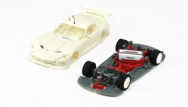 Slotcar 1:32 analog Bausatz SCALEAUTO Racing-R GTS-R White Kit