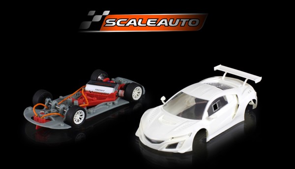 Slotcar 1:32 Bausatz analog SCALEAUTO Racing-R NSX GT3 White Kit