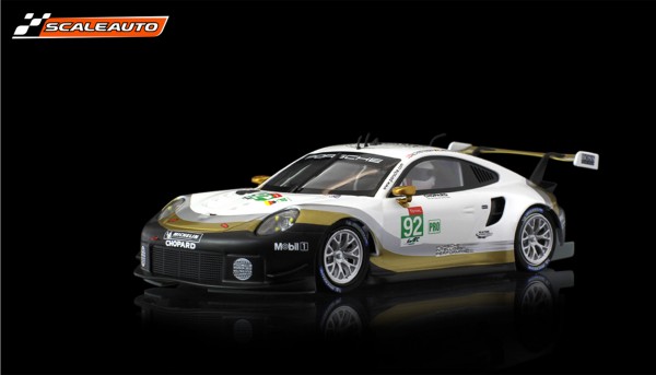 Slotcar 1:32 analog SCALEAUTO P991 GT3 Le Mans 2019 No. 92 m.Racing RT3 Anglewinder-Chassis