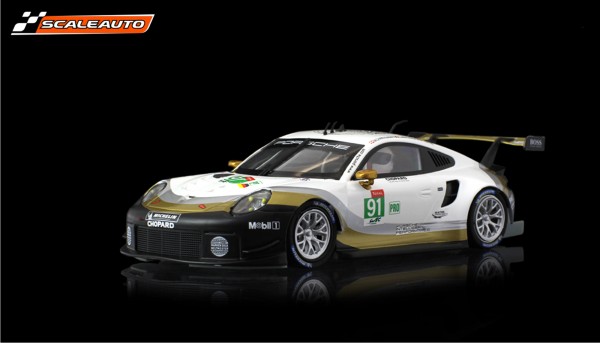 Slotcar 1:32 analog SCALEAUTO P991 GT3 Le Mans 2019 No. 91 m.Racing RT3 Anglewinder-Chassis