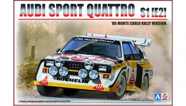 Standmodellbausatz 1:24 BEEMAX Quattro S1 Rallye Monte Carlo 1986 No. 6