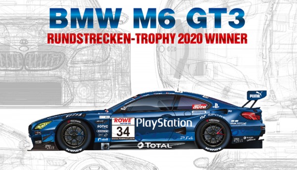 Standmodellbausatz 1:24 NUNU M6 GT3 Rundstrecken Trophy 2020 No. 34