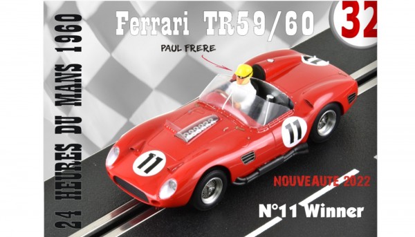 Slotcar 1:32 analog LE MANS MINIATURES 250 TR60 Le Mans 1960 No. 11 High Detail Resin Collectors Edition