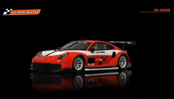 Slotcar 1:32 analog Bausatz SCALEAUTO Racing R 911.2 RSR Cup Version red/white m.Fertigkarosserie u.Beklebungssatz