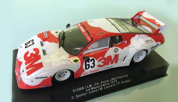 Slotcar 1:32 analog SIDEWAYS 512BB Le Mans 1979 No. 63