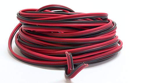 Stromeinspeisung DS Power Wire m.Zwillingslitze rot+schwarz 10m f.Autorennbahnen